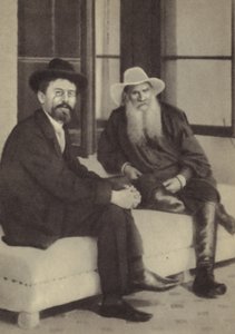 Anton Tjekhov og Leo Tolstoj af Russian Photographer