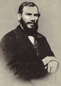 L N Tolstoi, Moskva, 1862 af Russian Photographer