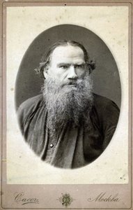 Portræt af Lev Nikolajevitj, grev Tolstoi (Leon Tolstoi), russisk forfatter (1828-1910). af Russian Photographer