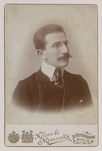 Portræt af maleren Leon Bakst (1866-1924) af Russian Photographer
