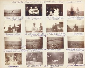 Den russiske kejserfamilie, side fra et fotoalbum, ca. 1897-99 (s/h foto) (se også 487673-80) af Russian Photographer