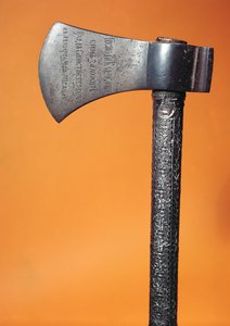 Økse, som Peter den Store (1672-1725) lagde den første sten med under grundlæggelsen af Skt. Petersborg den 16. maj 1703 (metal)