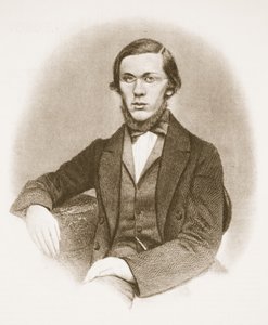 Nikolai Dobrolyubov (sepia-billede) af Russian School