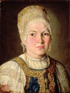 Portræt af en kvinde i russisk kostume, 1769