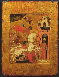St. George og dragen, ikon af Russian School