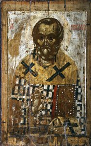 Sankt Nikolaus, 1300-tallet. af Russian icon.