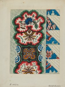 Quiltet betræk, ca. 1936.