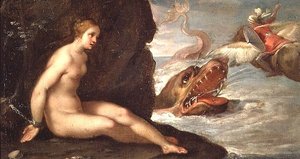 Perseus og Andromeda (olie på lærred)