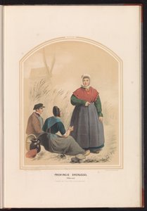 Traditionel kostume af Oldenzaal i Overijssel, 1857 Provinsen Overijssel. Oldenzaal / XXXIII (titel på objekt) af Ruurt de Vries