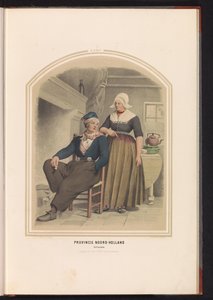Traditionelt dragt af Volendam i Nordholland, 1857 Provinsen Nordholland. Vollendam / XXXV (titel på objekt)