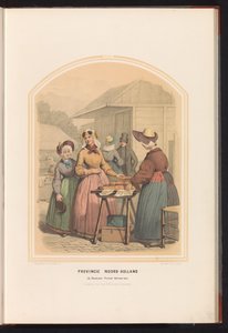 Traditionelle dragter af Beemster, Purmer og Wormer i Nordholland, 1857 Provinsen Nordholland. de Beemster Purmer Wormer etc. / XXII (titel på objekt) af Ruurt de Vries
