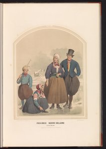 Traditionel kostume af øen Marken i Nordholland, 1857 Provinsen Nordholland. Øen Marken / XXX (titel på objekt)