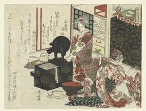 Kurtisaner på deres toilet af Ryuryukyo Shinsai