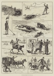 Coursing-kampe (gravering) af S.T. (after) Dadd