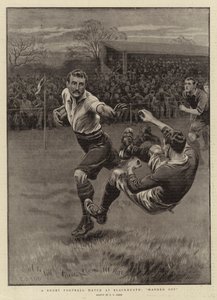En rugby fodboldkamp i Blackheath, afleveret