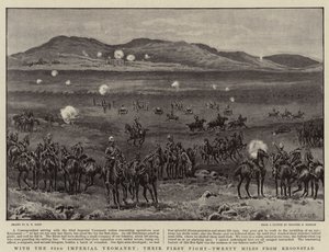 Med den 62. Imperial Yeomanry, deres første kamp, 20 miles fra Kroonstad
