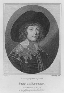 Prins Rupert (gravering) af S. (after) Harding