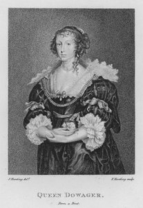 Enkedronning (gravering) af S. (after) Harding