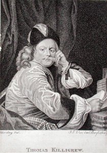 Thomas Killigrew (1612-83), graveret af J.J. Van den Bergh (gravering) af S. (after) Harding