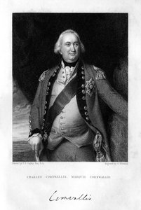 Charles Cornwallis 1738-1805, 1. markis Cornwallis, 1839. af S. Freeman
