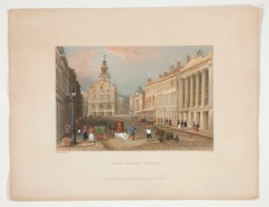 State Street, Boston, illustration til Nathaniel Parker Willis