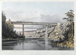 Grand Trunk Railway of Canada: Victoria Bridge, 1854 af S. Russell