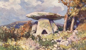 Dolmen i Grandmont (farvelitografi) af Sabine Baring-Gould