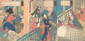 Et sandt billede af et handelshus af en Yokohama-købmand, 1. måned, 1861.