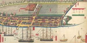 Billedguide til Yokohama Havn, 7. måned, 1860.