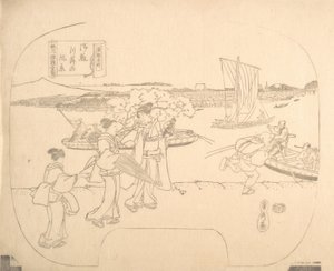 Proof Line-Block Print for Fan, 1800-tallet.
