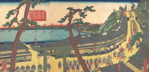 Se w Af Kanagawa Oto Te urban grad Roar d urban grad Kanagawas henrettelse, hva? 1862-63. . af Sadahide Utagawa