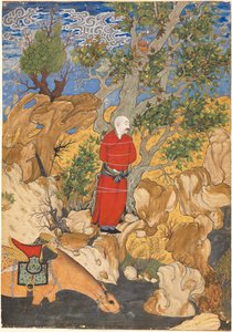 Aulad bundet til et platan, fra en Shahnama af Firdausi af Sadiqi Bek