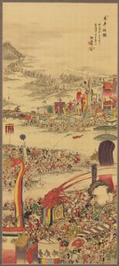 Sandbærende festival Sunamochi Matsuri, 1856. af Sakai Basai