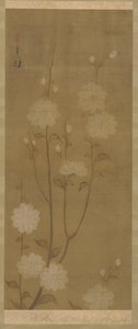 Nedhængende kirsebærgrene i blomst, Edo-periode, midten af det 18.-begyndelsen af det 19. århundrede.