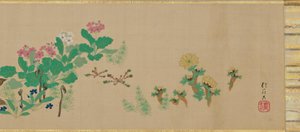 Blomster og fugle i de fire årstider af Sakai Hoitsu