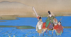 Six Jewel Rivers Mu-Tamagawa, ca. 1839. af Sakai Oho