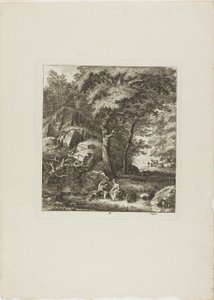 Et par sidder i en lysning af Salomon Gessner
