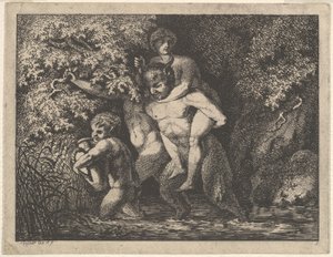 Satyrfamilie, på vej, 1700-tallet.