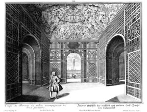Interiør af en pavillon i "Lille Have" af Salomon Kleiner