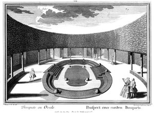 Prospekt af en rund bosquet af Salomon Kleiner
