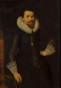 Portræt af Pieter Boudaen Courten (1594-1668) af Salomon Mesdach (attributed to)