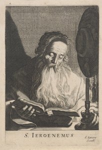 H. Hieronymus læser ved levende lys af Salomon Savery (attributed to)