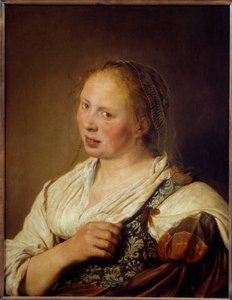 Portræt af et ung flamsk bondemaleri af Solomon de Bray (1597-1664)