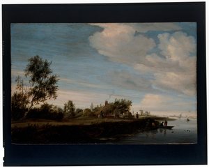 Talo joen rannalla af Salomon van Ruisdael or Ruysdael
