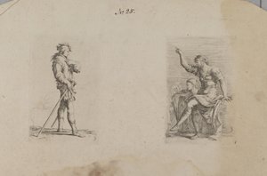 (Figurine Series) Mand med arm i brysthøjde af Salvator Rosa