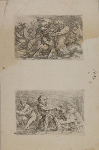 (Figurine Series) Flodguder i kamp af Salvator Rosa