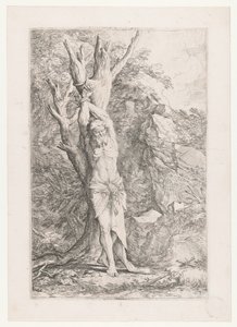 Albert bundet til et træ af Salvator Rosa