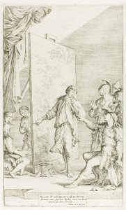 Alexander i Studio of Apelles af Salvator Rosa