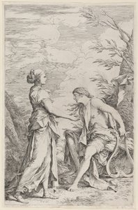 Apollon og den cumæiske sibylle af Salvator Rosa