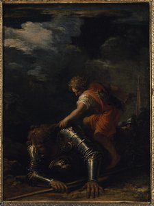 David og Goliat (olie på lærred)